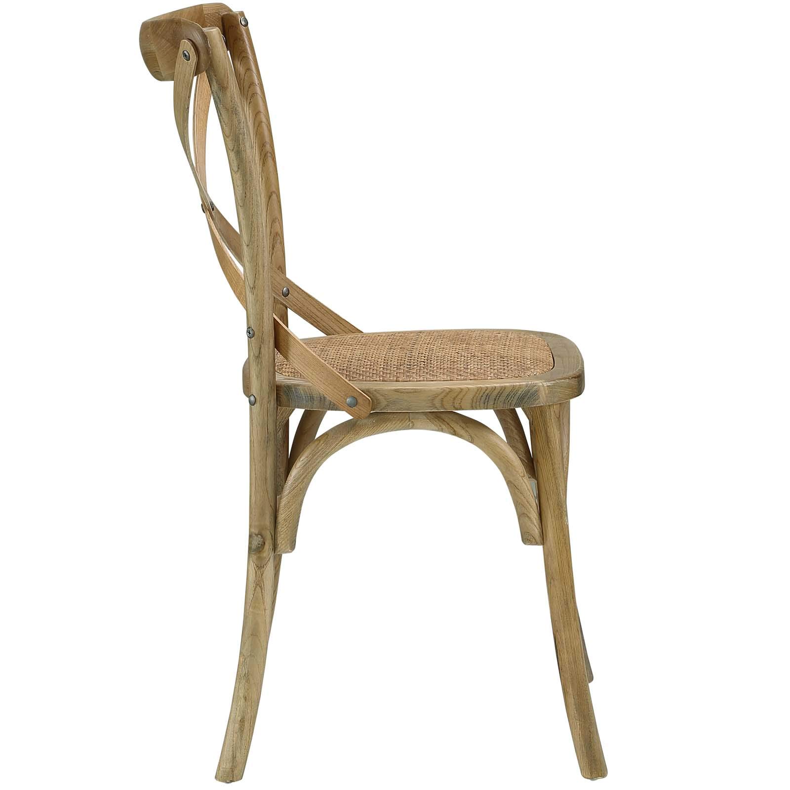 Modern Contemporary Urban Design Wooden Dining Chairs Set of 2 - Natural Finish Kitchen & Dining Room Side Chairs for Home, Restaurant, or Office Use