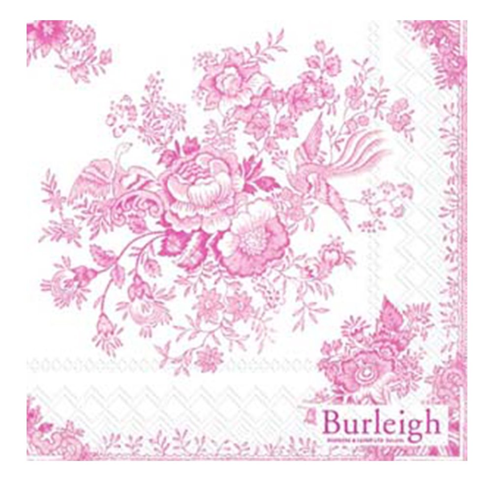 Pink Asiatic Pheasants Paper Napkins - 100% Biodegradable Lunch Serviettes for Parties, Weddings & Elegant Dining
