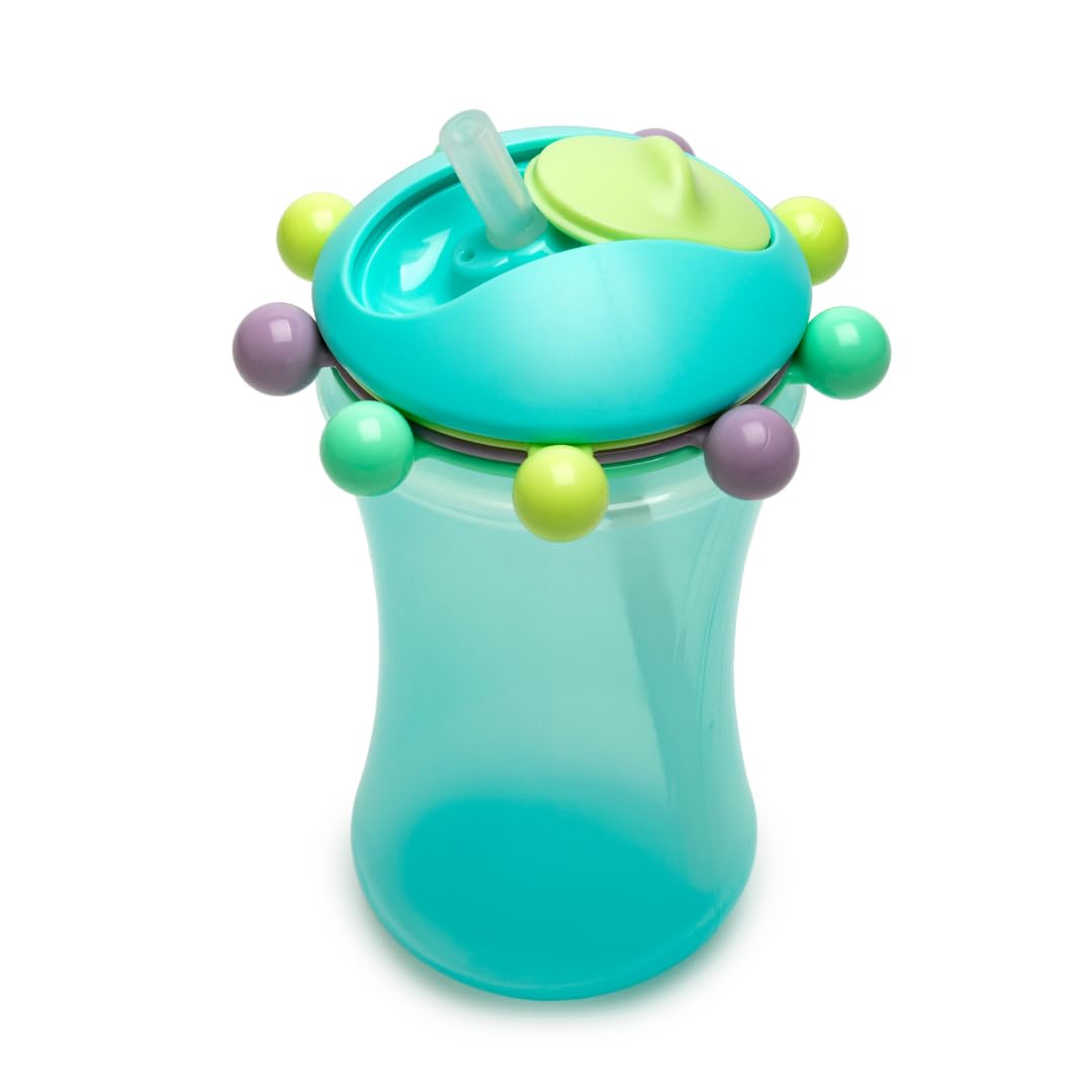 Melii Abacus Straw Sippy Cup 11.5 oz/340ml - BPA-Free Spill-Proof Baby & Toddler Drinking Cup with Soft Straw (Blue) - Perfect for Daycare, Travel & On-the-Go Hydration