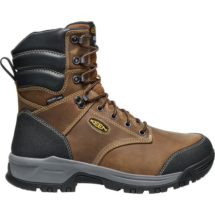 KEEN EVANSTON 8 Insulated Waterproof Soft Toe Boot for Men - Medium & Wide Width | Winter Hiking, Snow Work & Outdoor Activities