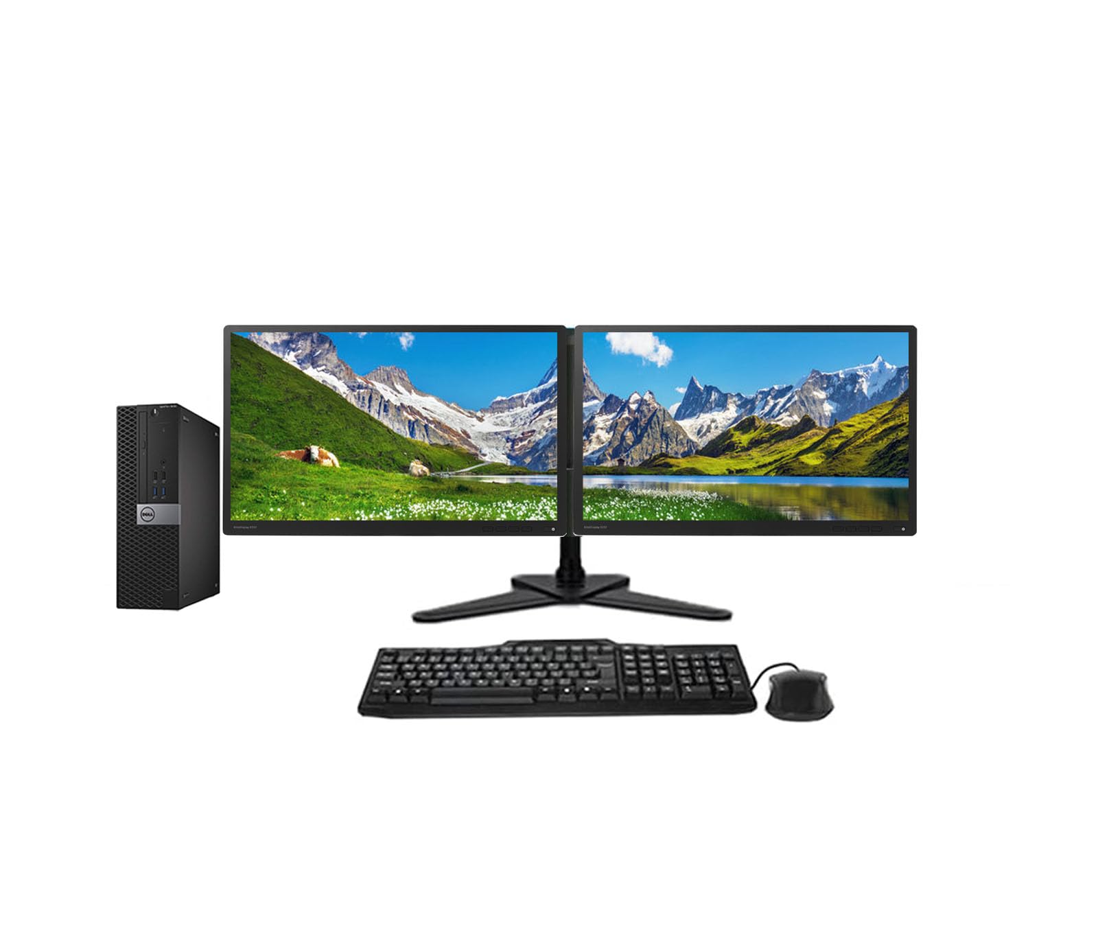 Refurbished Dell Optiplex SFF PC with Intel Core i5-6500, 16GB DDR3 RAM, 512GB SSD & Dual 23