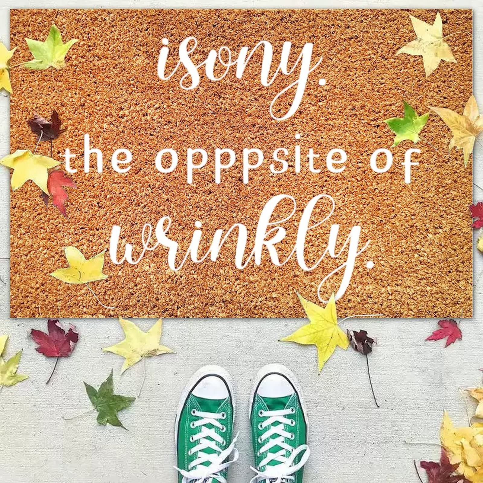 Non-Slip Coir Doormat - Funny Welcome Mat for Front Porch, Farmhouse & Outdoor Decor - Perfect Housewarming & Closing Gift - Ideal for Entryway, Mudroom & High-Traffic Areas