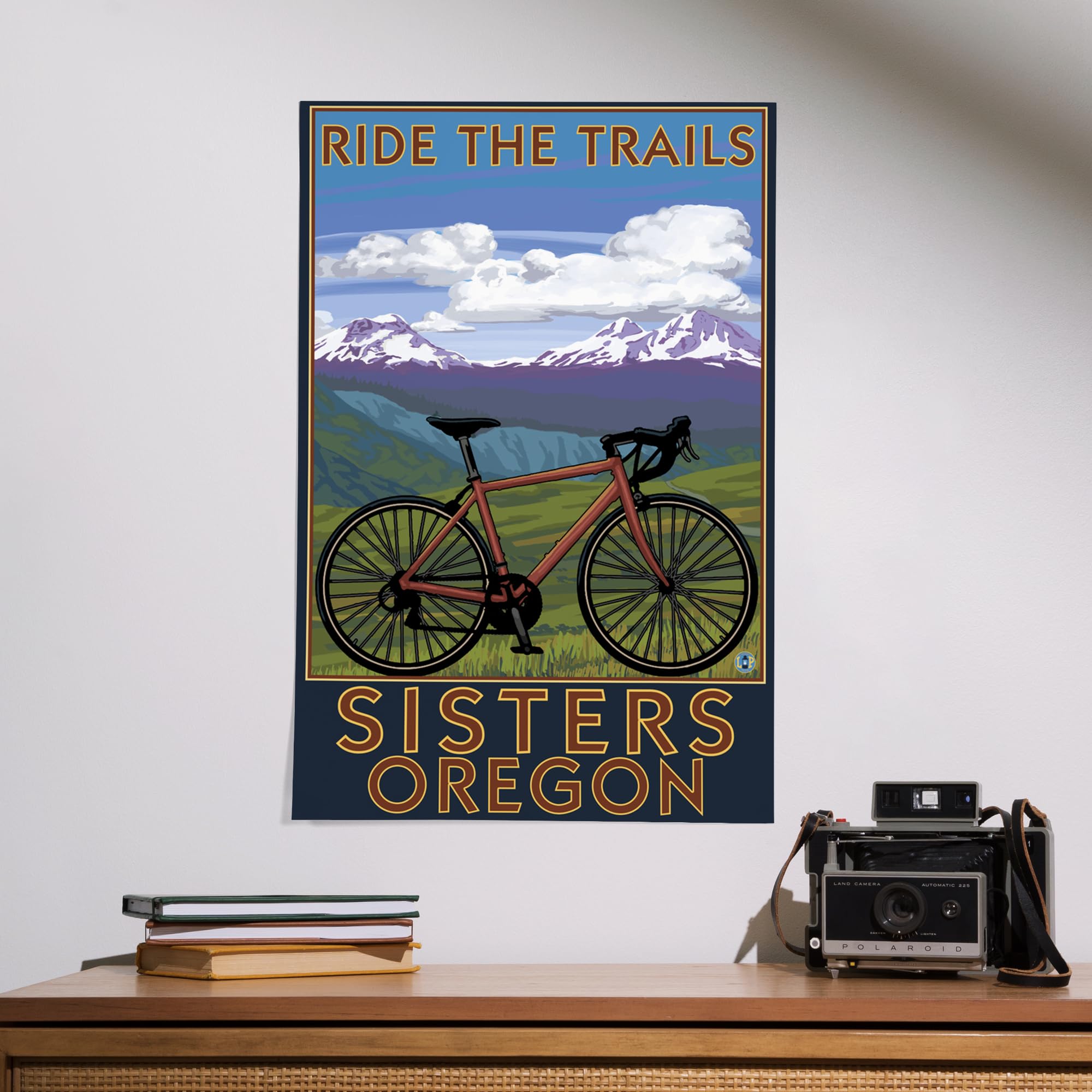 Lantern Press 16x24 Inch Giclee Art Print - Sisters Oregon Mountain Bike Wall Decor - Perfect for Living Room, Bedroom & Office Wall Art