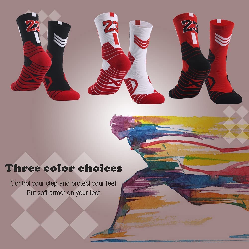 **Elite Basketball Socks for Men & Women - High-Performance Running & Athletic Compression Socks with Cushioning - Perfect for Sports, Workouts & Daily Wear**