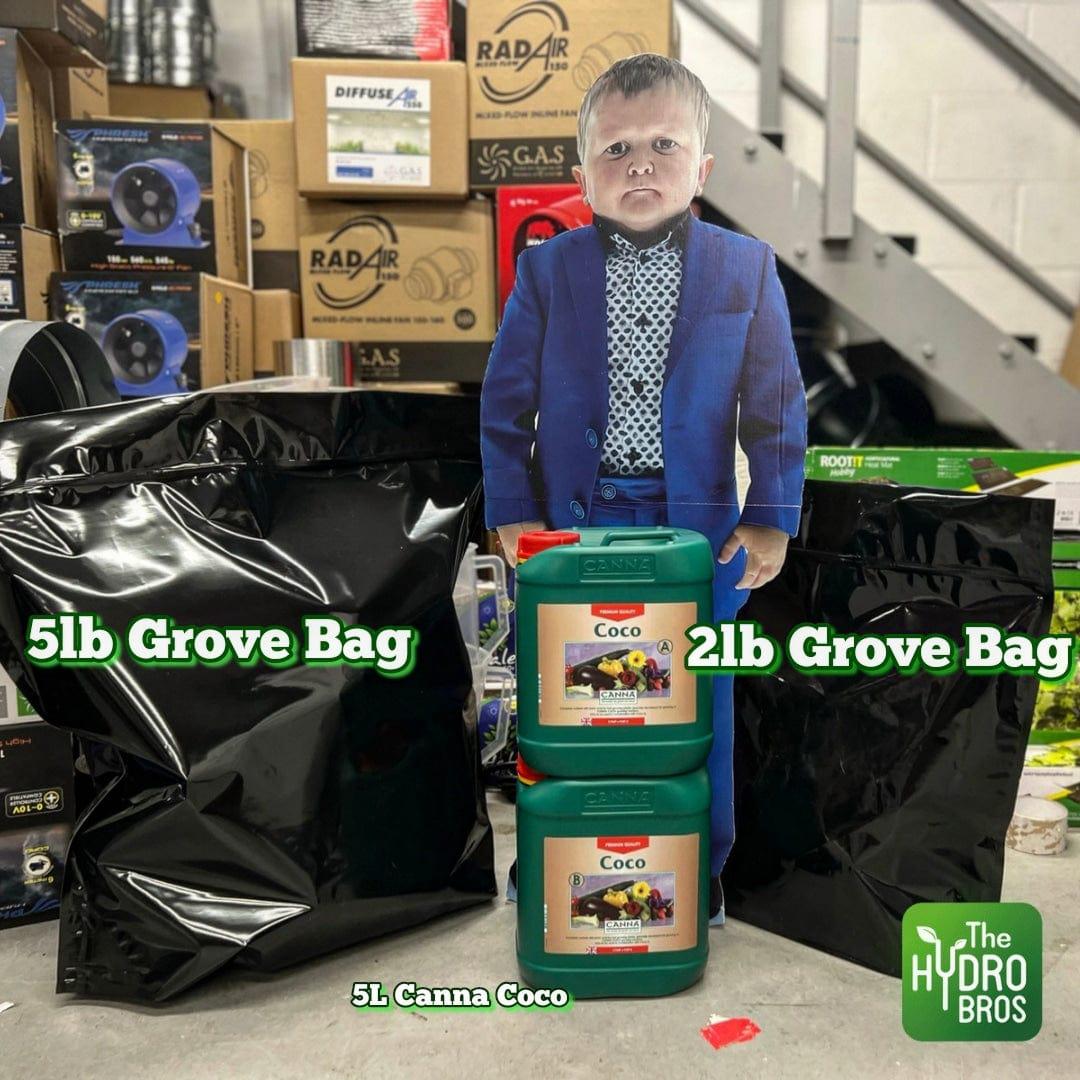 Grove Bags 80 Ounce Opaque (2265g / 5lb) - Premium Airtight Storage for Cannabis, Herbs & Coffee - Perfect for Long-Term Freshness & Odor Control