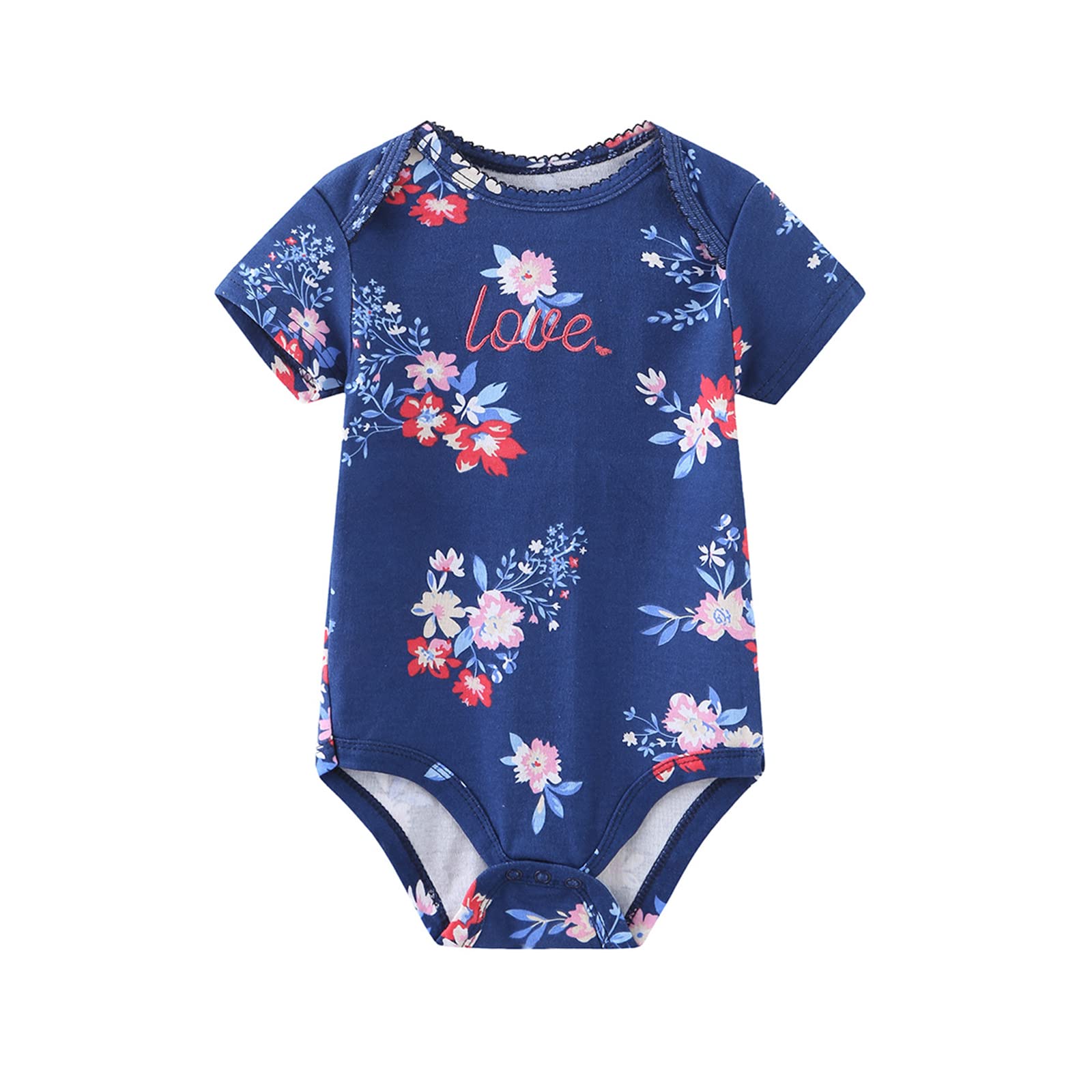 Newborn Baby Clothes Set - Short Sleeve Bodysuits & Pants for Boys & Girls - Soft Cotton Layette Outfits - Perfect for Daily Wear, Photoshoots & Gifts