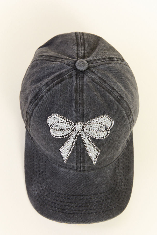 Elegant Black Pearl Bow Hat for Women - Vintage Pearl Embellished Headband for Weddings, Parties & Special Occasions