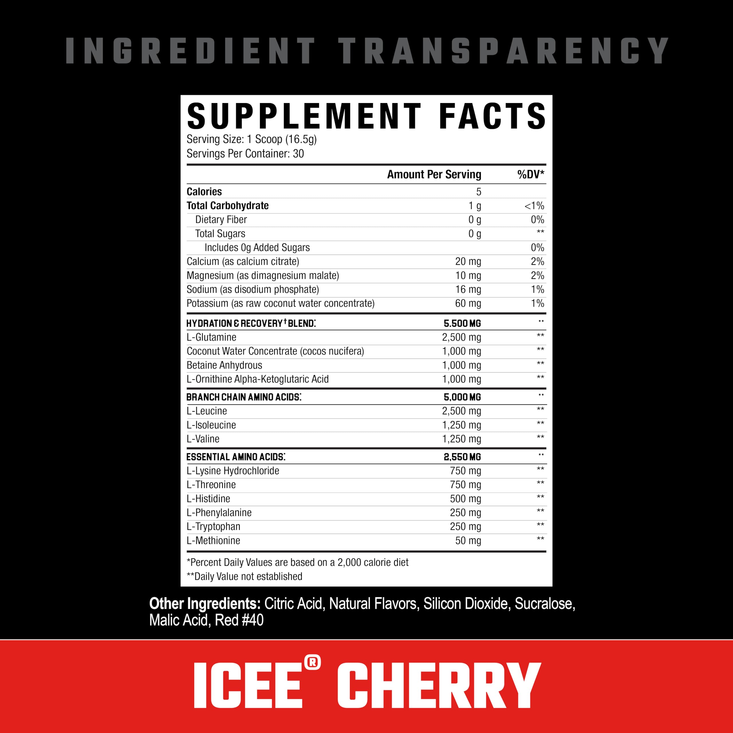 Premium Essential Amino Acids & BCAA Supplement - 30 Servings (ICEE Cherry Flavor) for Muscle Recovery, Endurance & Workout Performance | Ideal for Athletes, Gym Enthusiasts & Fitness Lovers