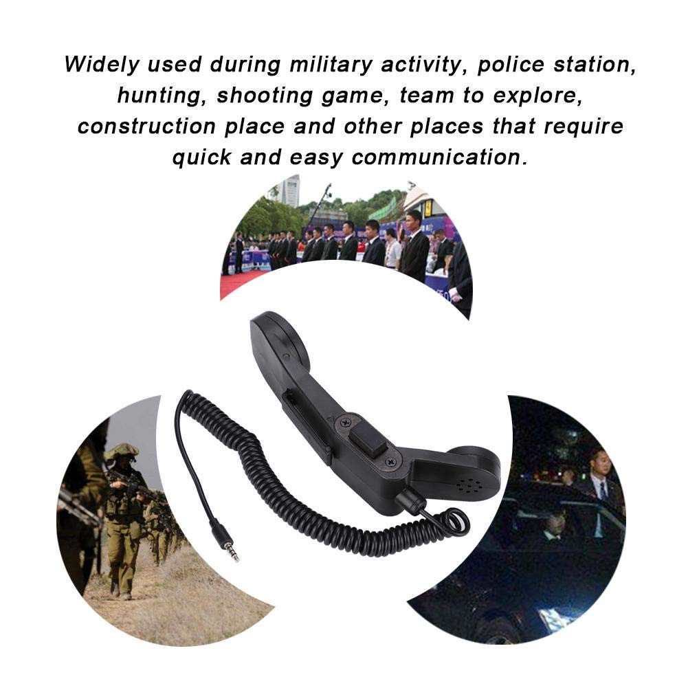 Military Radio Microphone with 3.5mm Jack - Handheld Speaker for Outdoor Use, Compatible with Cell Phones, Smartphones, Laptops & Computers - Perfect for Camping, Hiking & Emergency Communication