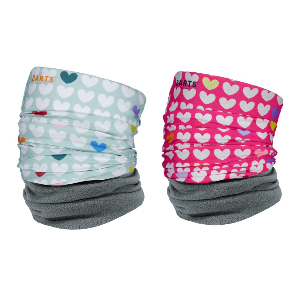 Barts Multicolor Polar Fleece Love Hearts Ski Neck Warmer - Warm & Stylish Winter Accessory for Skiing, Snowboarding & Outdoor Activities