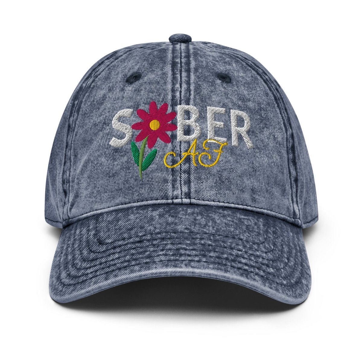 Vintage Otto Sober AF Cap - Spring Blossom Design | Retro Baseball Hat for Men & Women | Perfect for Outdoor Activities, Concerts & Casual Wear