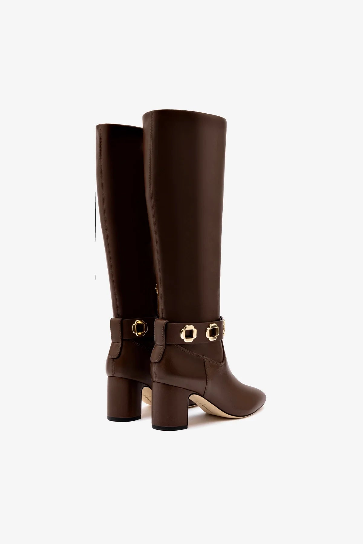 Milan Block Boots in Cognac Leather - Stylish Women's Ankle Boots for Fall & Winter, Perfect for Office, Casual Outfits & Date Nights