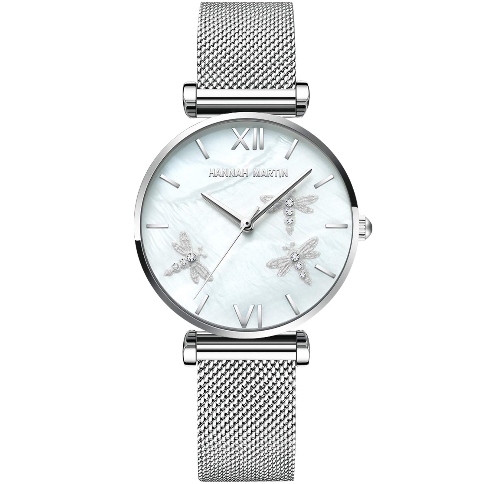 RORIOS Women's Waterproof Analog Quartz Watch - Stainless Steel Strap Fashion Dress Wristwatch for Ladies & Girls | Perfect for Office, Party & Everyday Wear