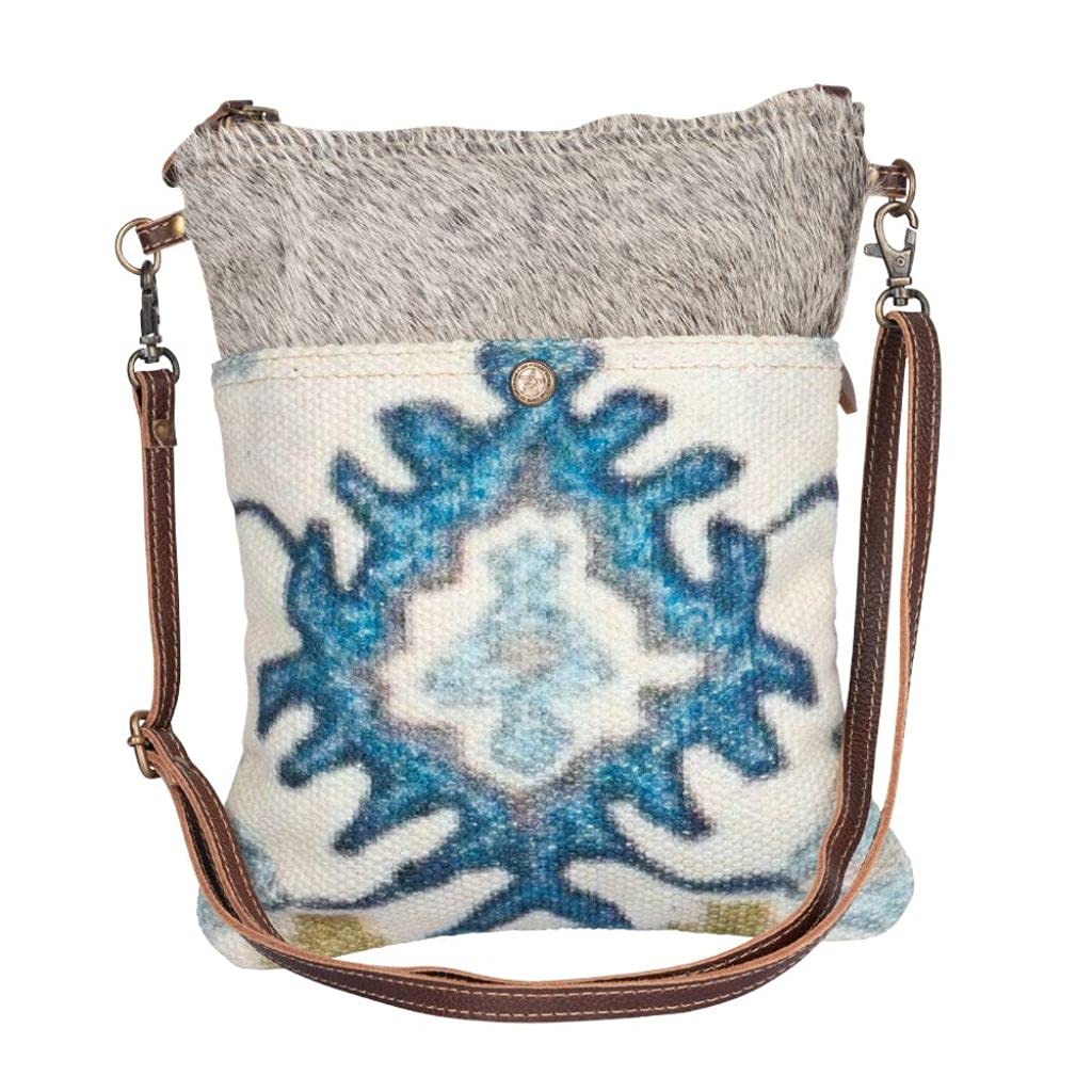 Myra Crossbody Bag - Upcycled Leather & Canvas for Daily Use
