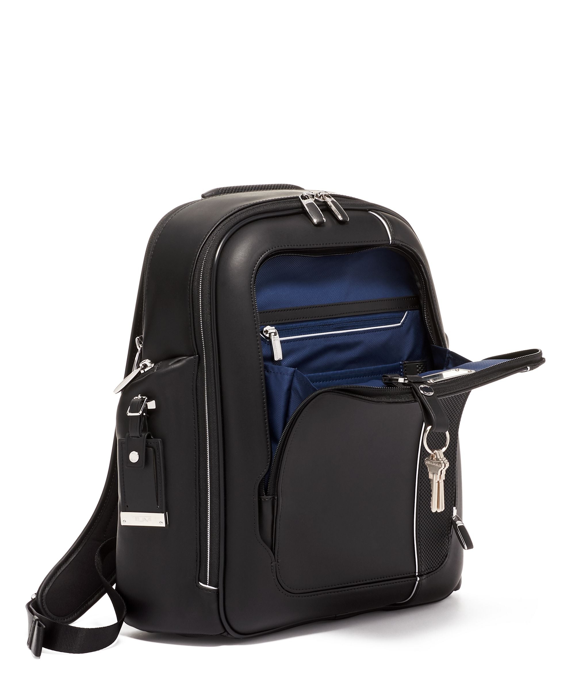 Tumi Arrivé Larson Leather Backpack for Men & Women - Premium Genuine Leather Laptop Backpack for Work, Travel & Business - Stylish & Durable Everyday Carry Backpack for Professionals & Students