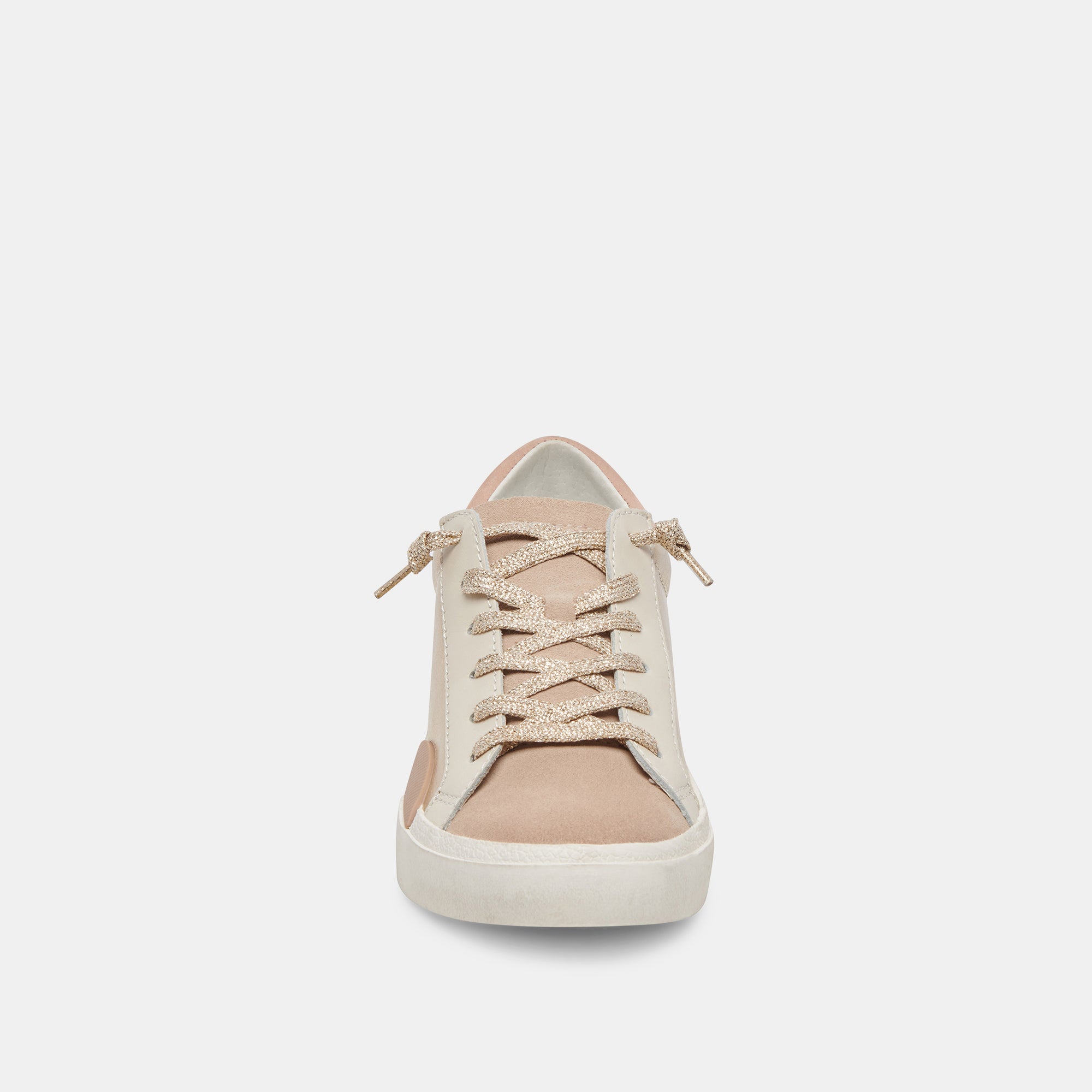 ZINA Women's Gold Leather Sneakers - Comfortable Casual Shoes for Walking, Running & Everyday Wear