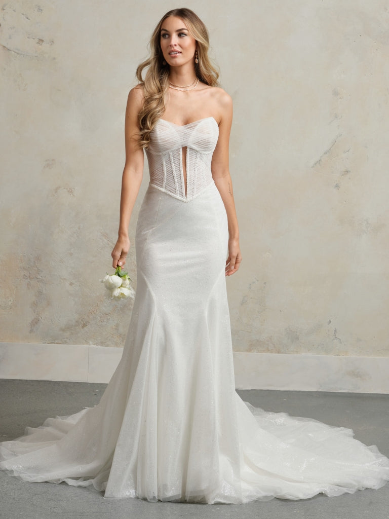 Esme by Maggie Sottero - Elegant Lace Wedding Dress for Brides | Perfect for Church Ceremonies & Beach Weddings