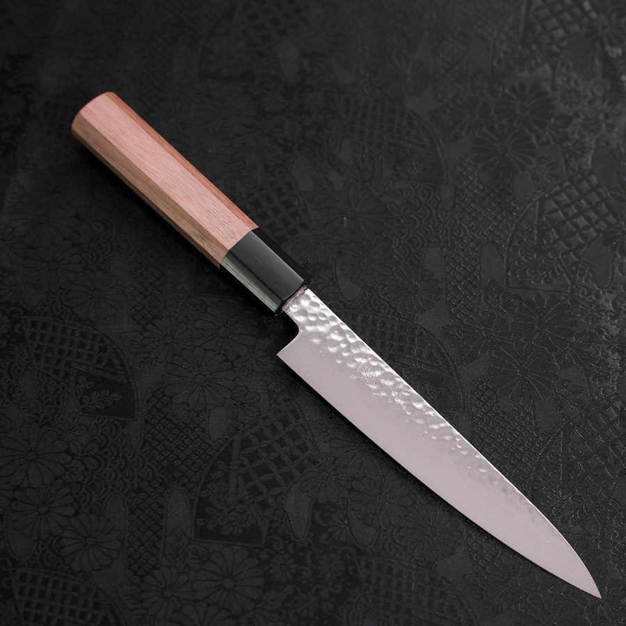 VG-10 Damascus Steel Petty Knife 150mm with Walnut Handle - Japanese Kitchen Knife for Slicing, Peeling & Precision Cutting