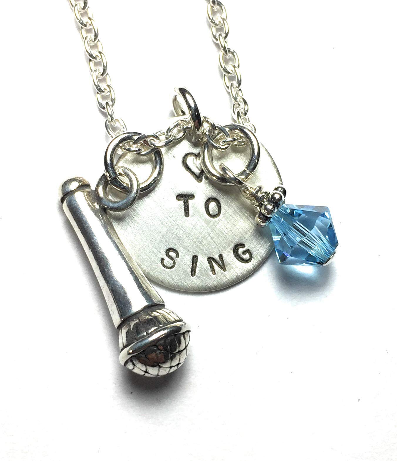 Handmade Sterling Silver Microphone Charm Necklace for Singers - Perfect Gift for Music Lovers & Karaoke Enthusiasts