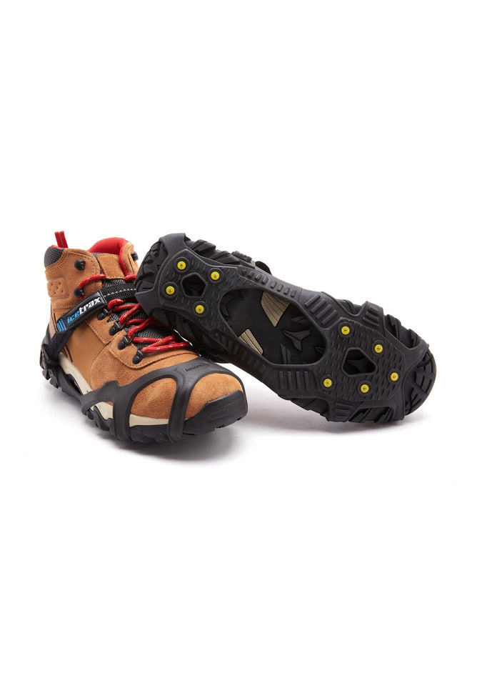 Icetrax V3 Tungsten Ice Cleats with Adjustable Velcro Straps - Secure Traction for Winter Hiking, Running & Snowy Outdoor Activities