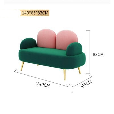 Loopies Designer Sofa Set - Modern 3-Piece Living Room Couch with Ottoman, Comfortable Fabric Sectional Sofa for Small Spaces | Perfect for Apartments, Condos & Cozy Family Rooms