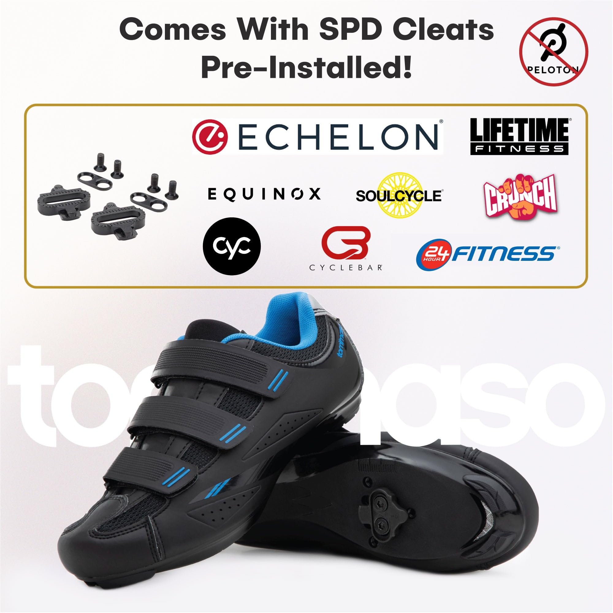 Tommaso Pista Women's Cycling Shoes - Delta & SPD Cleat Compatible - Indoor & Outdoor Spin Bike Shoes for Peloton & Studio Cycling - Perfect for Gym, Home Workouts & Group Classes