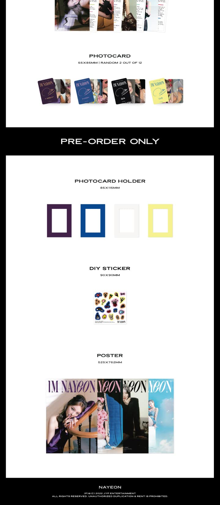 DREAMUS Twice Nayeon IM NAYEON 1st Solo Mini Album (B Version) - Sealed with Poster & Tracking Number | K-Pop Collectible for Fans, Gift for Music Lovers, Perfect for Display & Album Collections