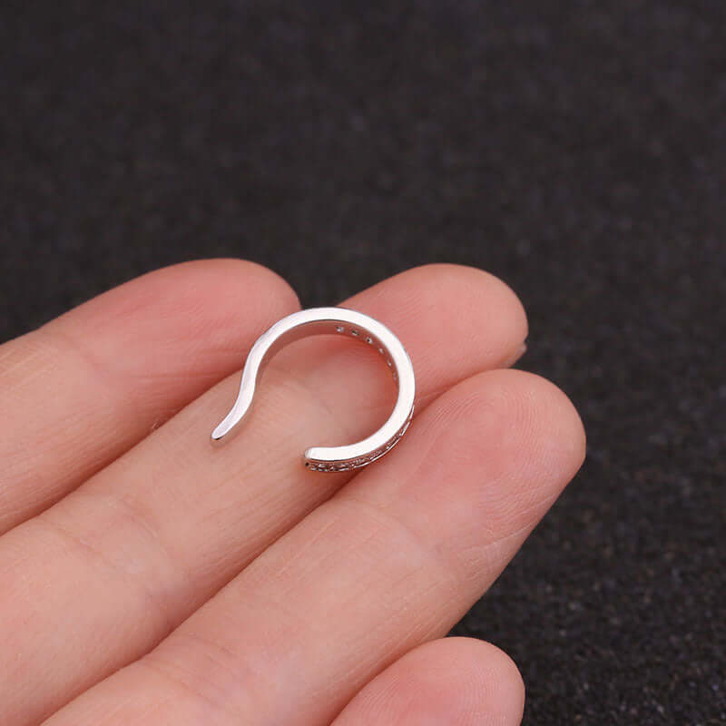 18K Gold No-Piercing Minimalist Cartilage Ear Cuff - Elegant Spiral Ear Cuff Jewelry for Women | HSPJ1906 | Perfect for Everyday Wear, Parties & Special Occasions