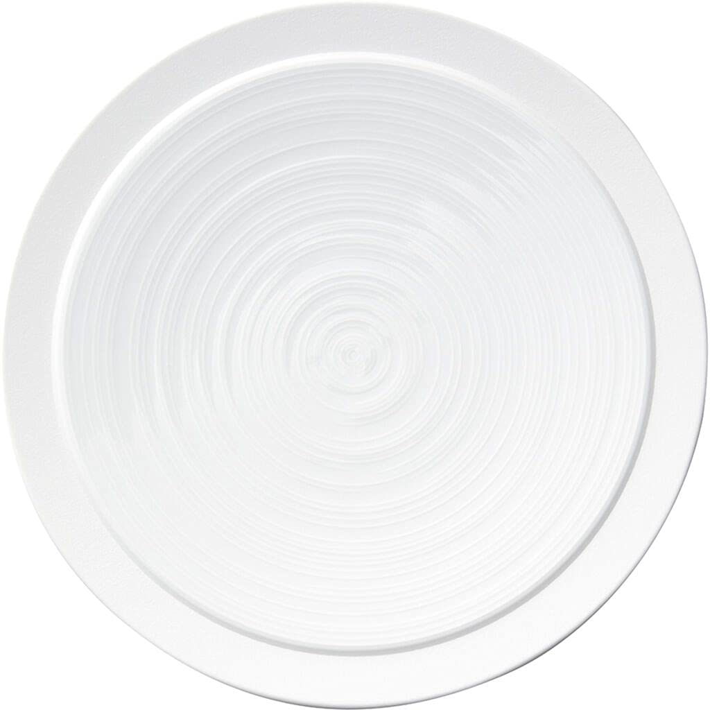 Luxury French Salad Plates - Bahia Collection - Set of 4 White Porcelain Appetizer Dishes for Fine Dining & Entertaining