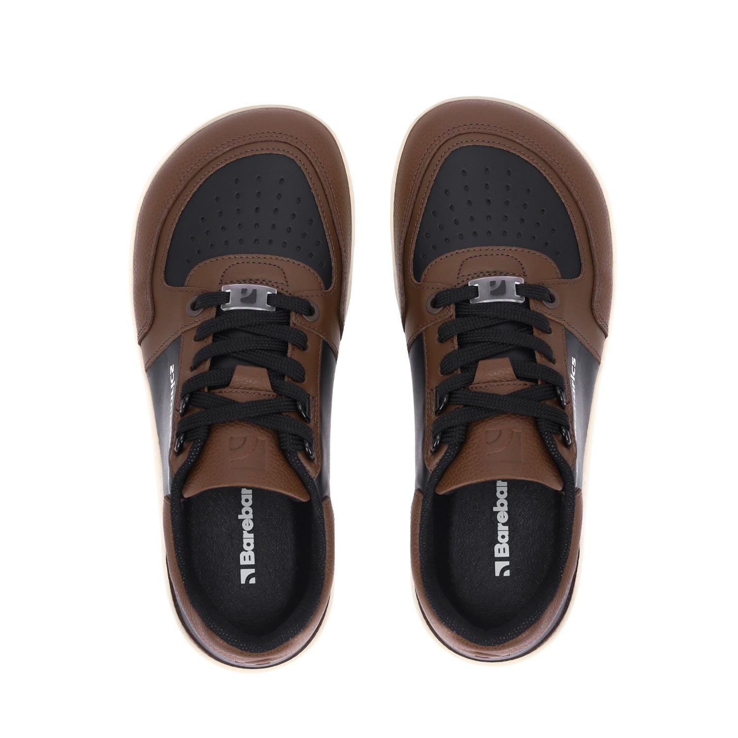 Barefoot Sneakers for Men & Women - Barebarics Wave Black & Dark Brown Minimalist Shoes | Lightweight & Flexible for Running, Walking & Gym Workouts