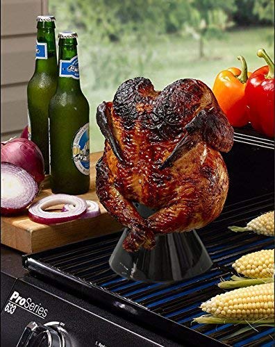 Premium Large Ceramic Roaster Rack for Turkey & Chicken - Vertical Poultry Stand with Non-Stick Coating | Perfect for Kamado Grills, Ovens & Smokers | Ideal for Thanksgiving, BBQ Parties & Holiday Cooking