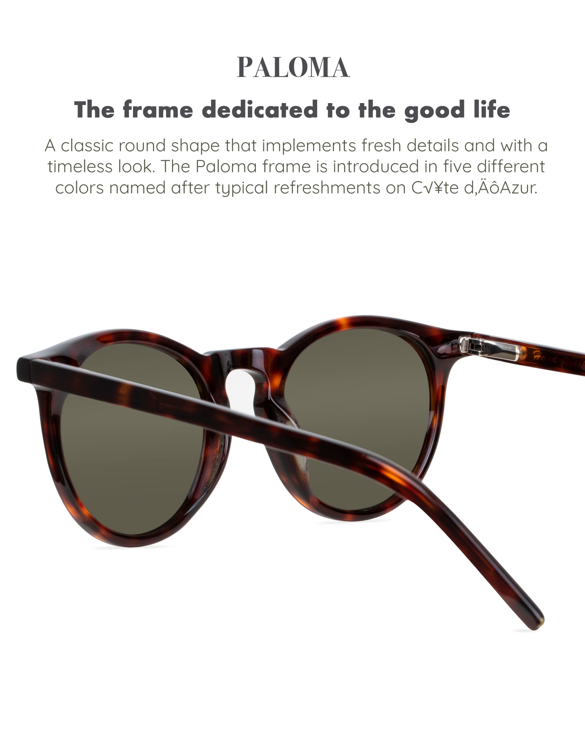 Christopher Cloos Paloma Espresso Round Polarized Sunglasses for Men & Women - UV400 Protection Unisex Fashion Shades with Case - Perfect for Driving, Beach & Outdoor Activities
