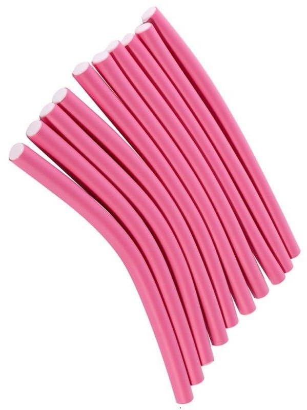 Soft Foam Hair Rollers Curlers - DIY Bendy Twist Curls for Long & Short Hair (Pink) | Perfect for Home Styling, Salon Looks & Special Occasions
