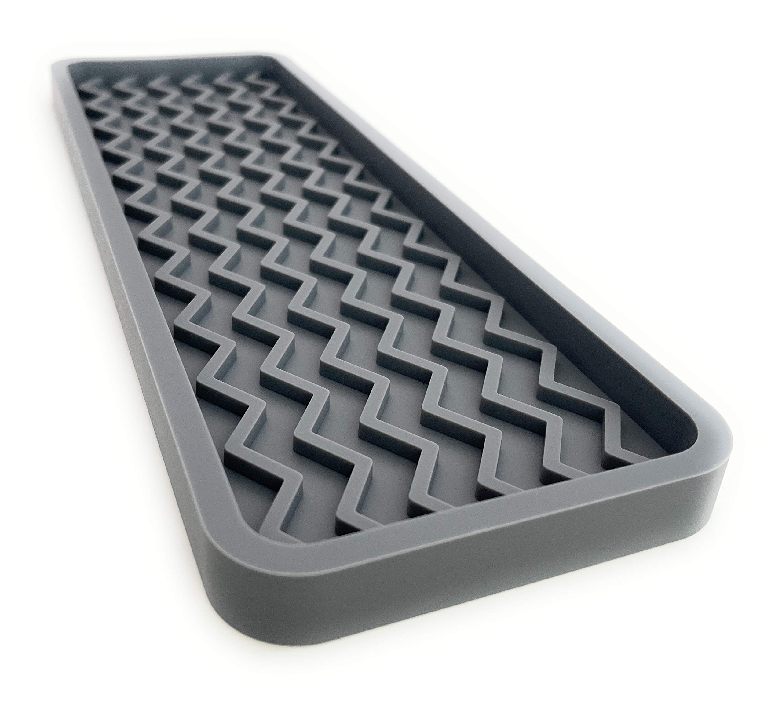 Happitasa Silicone Sink Organizer Tray - Sponge Holder, Countertop Protector & Soap Dish for Kitchen & Bathroom | Non-Slip, Durable (12