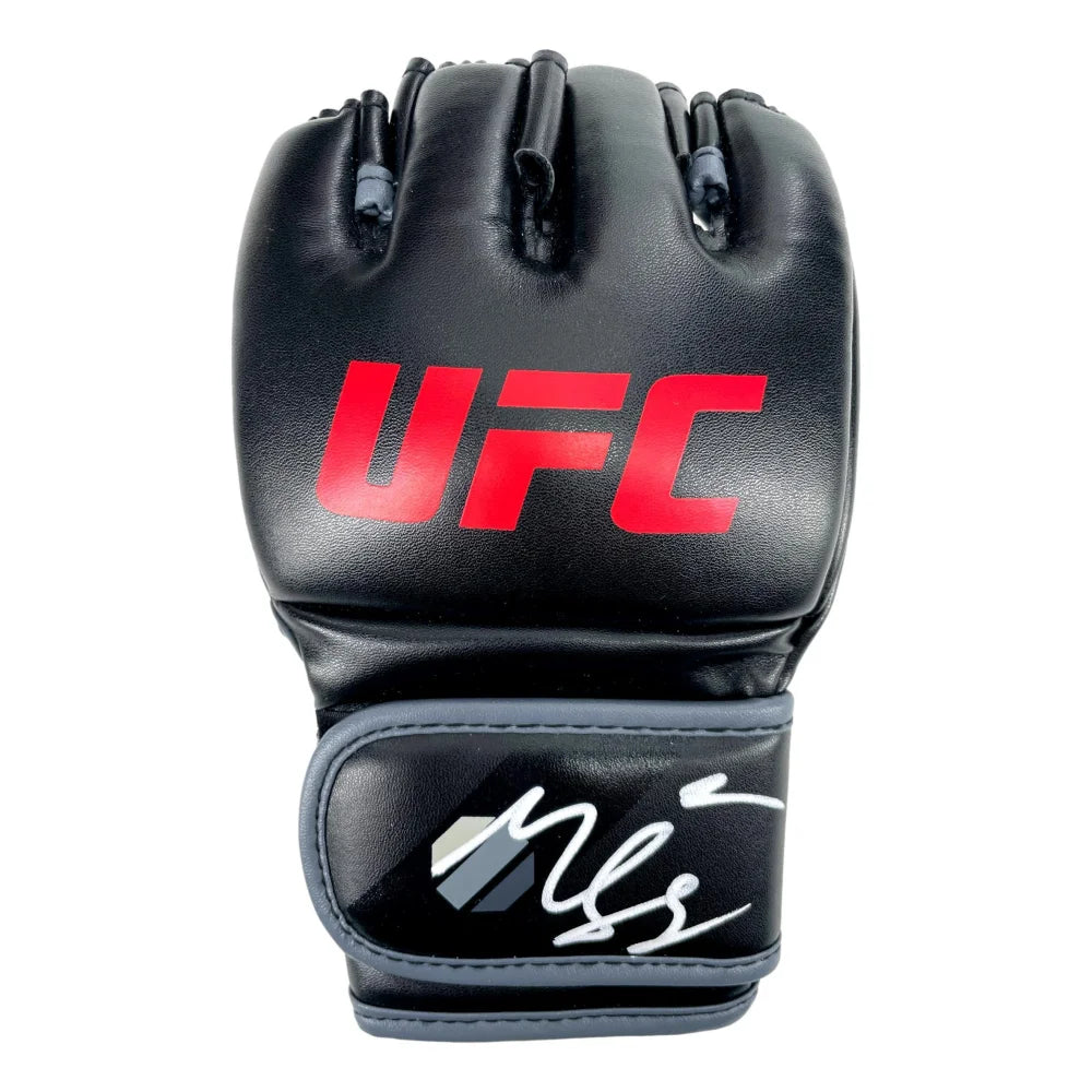 Authentic Khamzat Chimaev Signed UFC Glove - JSA Certified Autograph with Inscriptagraphs - Perfect for MMA Collectors & UFC Memorabilia Displays