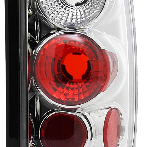 Spec-D Tuning LED Headlights & Chrome/Clear Tail Brake Lamps for 1994-2001 Dodge Ram 1500/2500/3500 - Left & Right Pair - Upgrade Your Truck Lighting for Night Driving & Enhanced Visibility