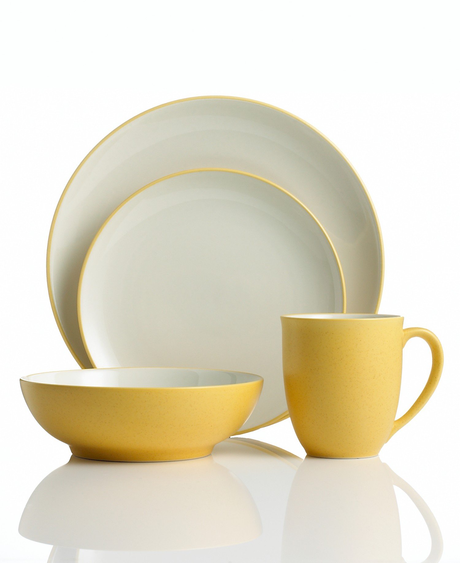 Noritake Colorwave Mustard Mini Plates 6.25-inch Set of 4 - Elegant Appetizer Dishes for Dinner Parties, Dessert Serving & Home Decor