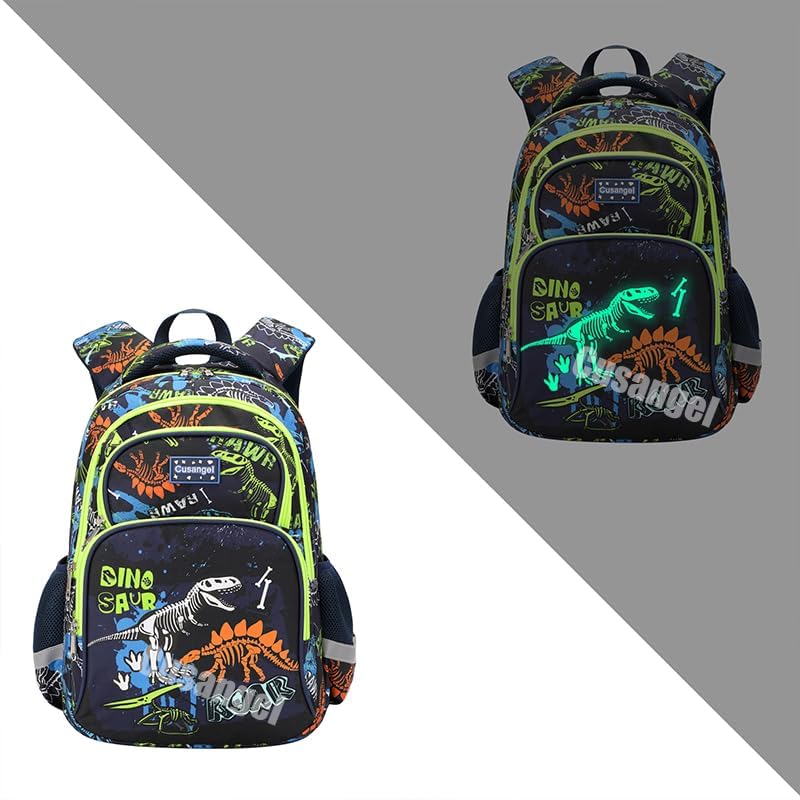 Dinosaur Backpack Set for Boys - 3Pcs with Lunch Box & Pencil Case | School & Travel