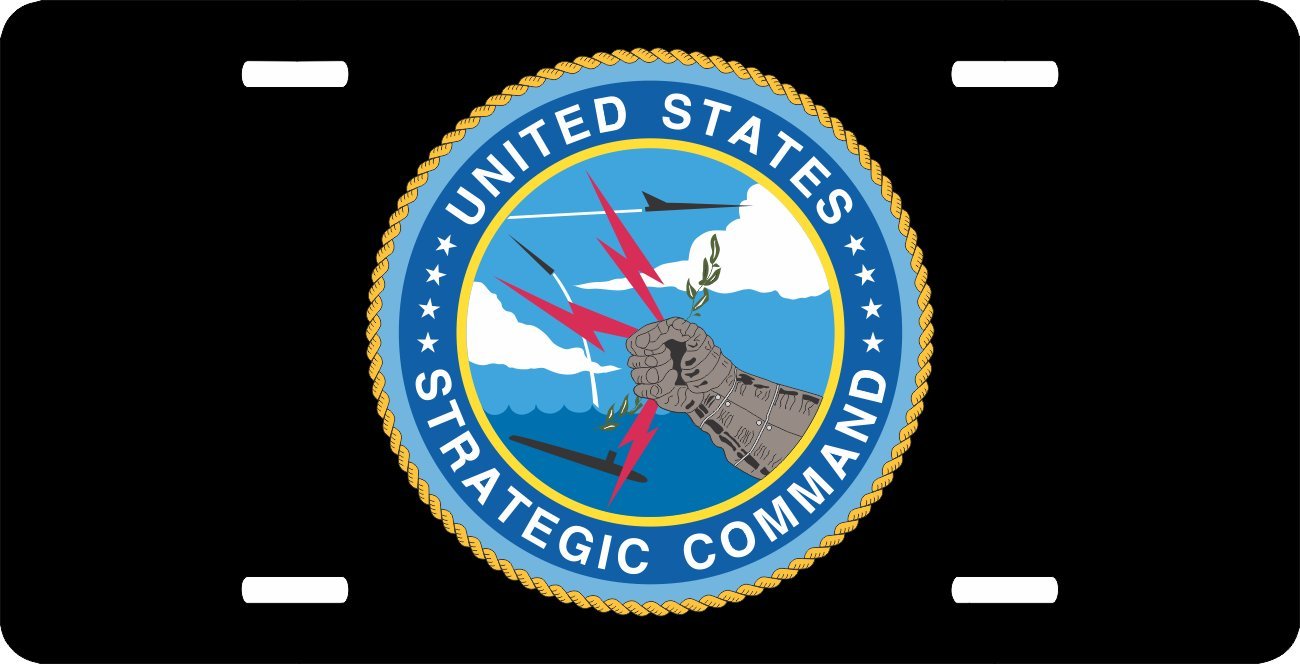 US Air Force Strategic Command License Plate - Military Car Accessory for Veterans, Enthusiasts & Collectors - Perfect for Trucks, SUVs & Classic Cars