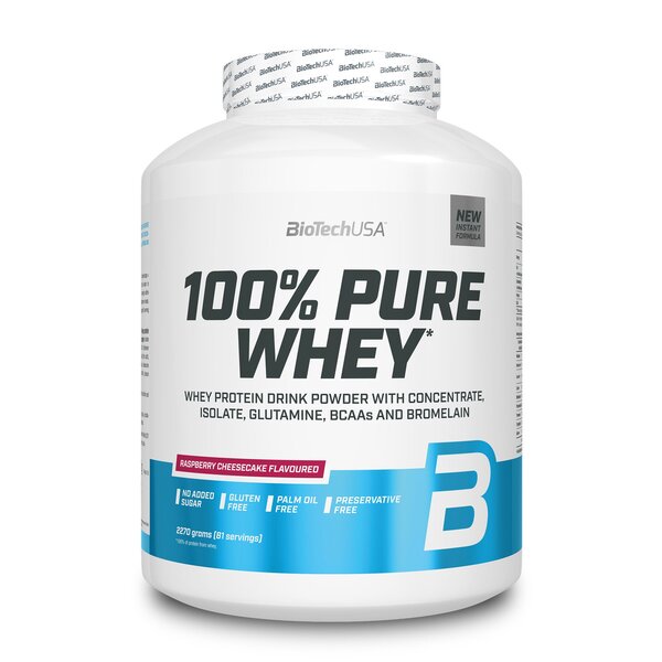 BioTechUSA 100% Pure Whey Protein Powder - 5lb (2.27kg) Vanilla Flavor for Muscle Recovery & Growth - Post-Workout Shake for Gym & Fitness Enthusiasts