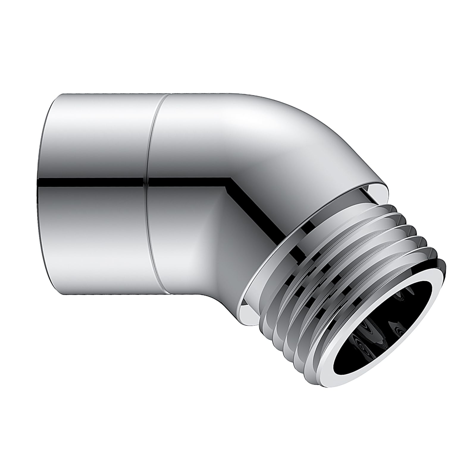 135° All Metal Shower Head Elbow Adapter - Chrome Plated Handheld Shower Arm Extension for Bathroom & RV Use - Perfect for Tight Spaces & Angle Adjustments
