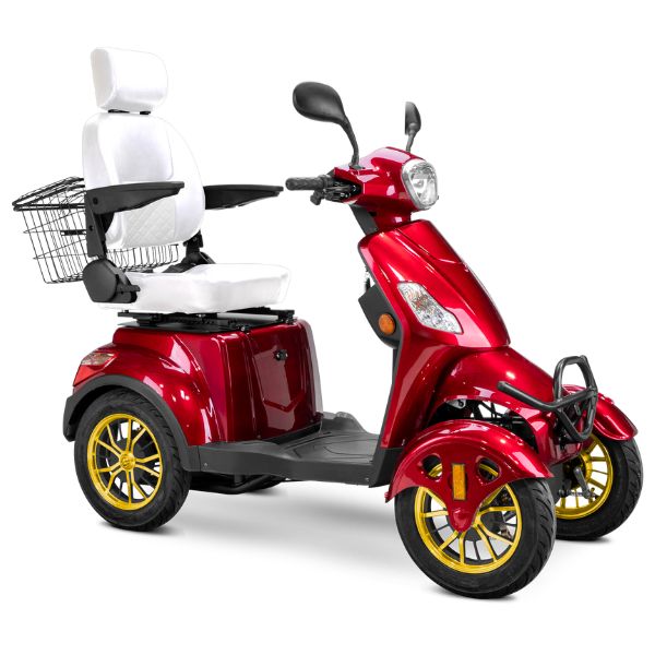 Premium Full Size 4 Wheel Mobility Scooter for Adults - Lightweight Electric Wheelchair with Long Battery Life - Ideal for Outdoor Travel, Shopping & Daily Mobility Assistance