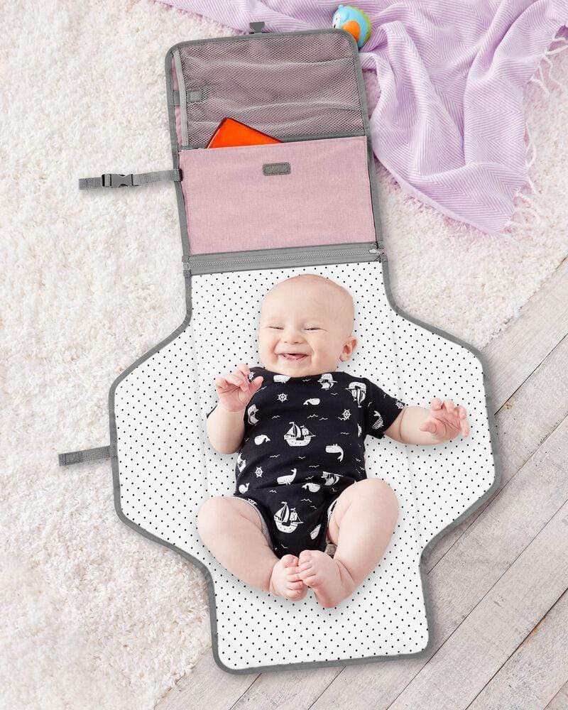 Skip Hop Pronto Portable Baby Changing Station - Compact, Waterproof & Travel-Friendly Diaper Changing Pad for On-the-Go Parents - Perfect for Nursery, Travel, Park & Public Restrooms