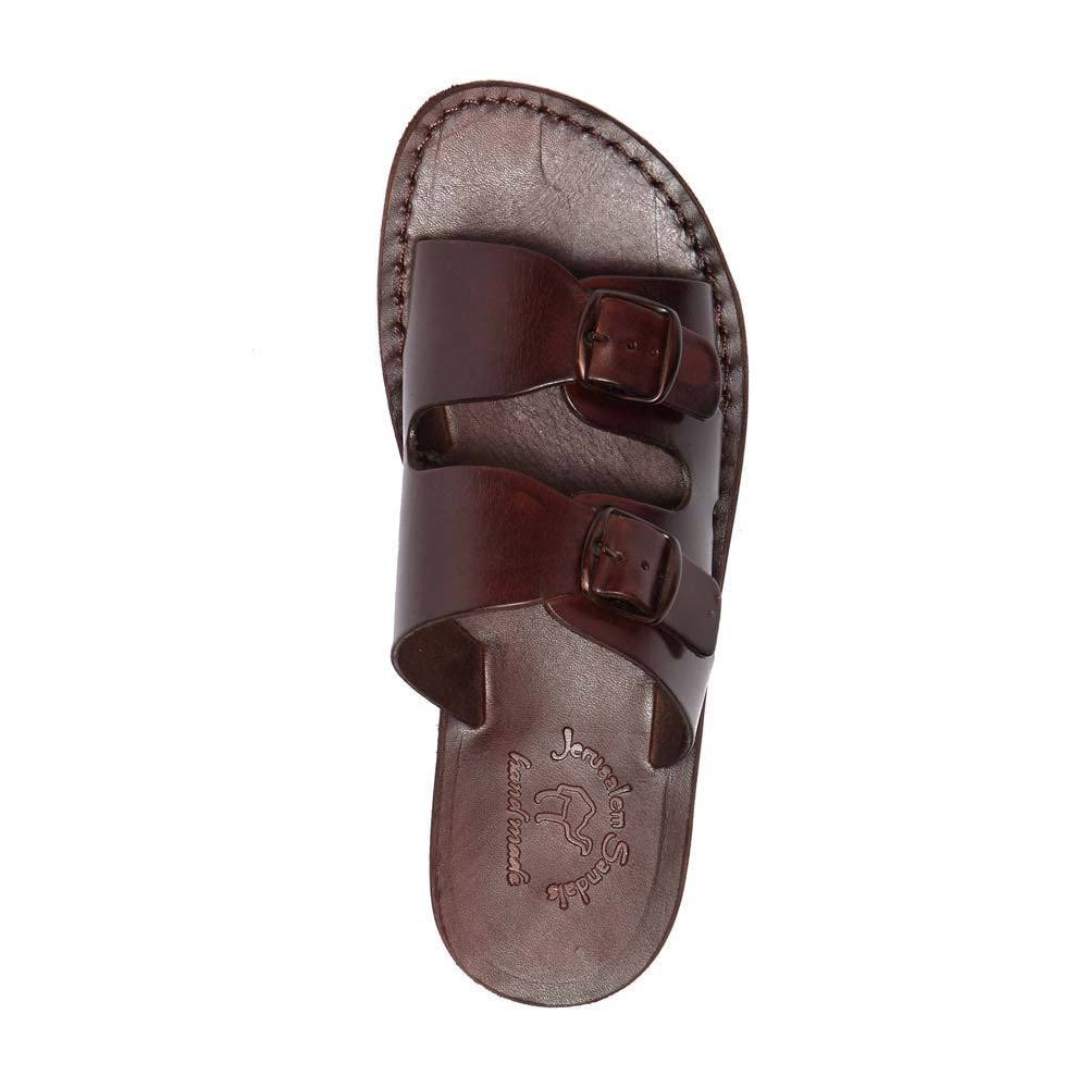 Barnabas - Genuine Leather Double Buckle Sandals for Men - Comfortable & Stylish Casual Footwear for Beach, Vacation and Summer Outings