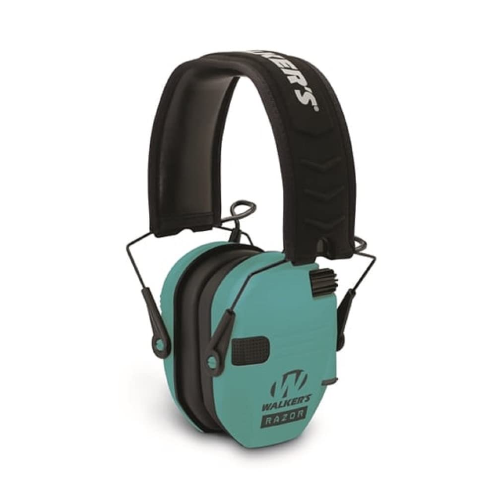 Walker's Razor Slim Electronic Shooting Earmuffs - Noise Cancelling Hearing Protection with Walkie Talkie & Safety Glasses Bundle - Ideal for Hunting, Shooting Range & Outdoor Activities