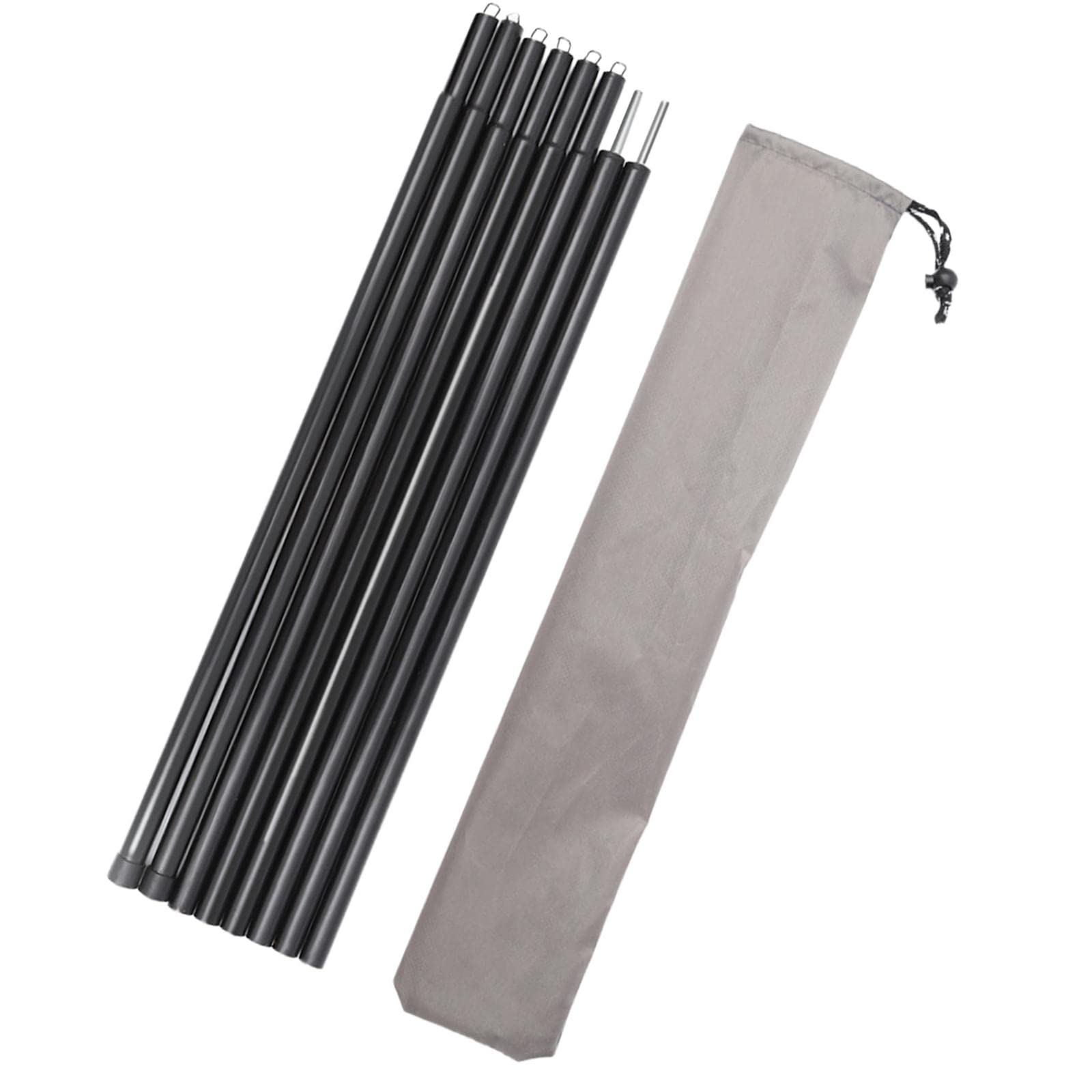 Menolana 8Pcs Adjustable Tarp Poles - Detachable Canopy Tent Rods Stand for Hiking, Backpacking, Camping & Outdoor Shelter Setup (Heavy Duty Aluminum Alloy) - Perfect for Beach Shade, Picnic Canopy, and Backyard Camping