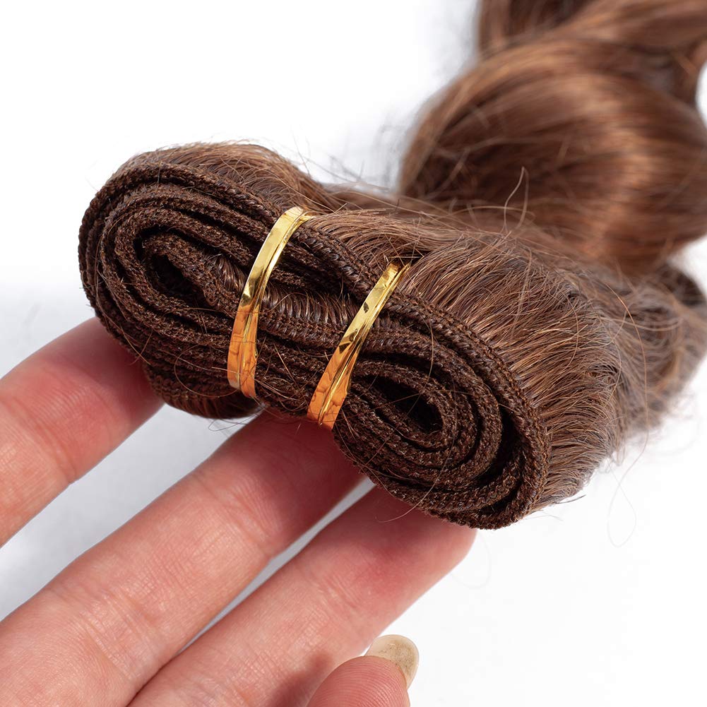 Premium 8A Grade Brazilian Virgin Human Hair Bundles - 100% Unprocessed Deep Loose Wave Hair Extensions (24