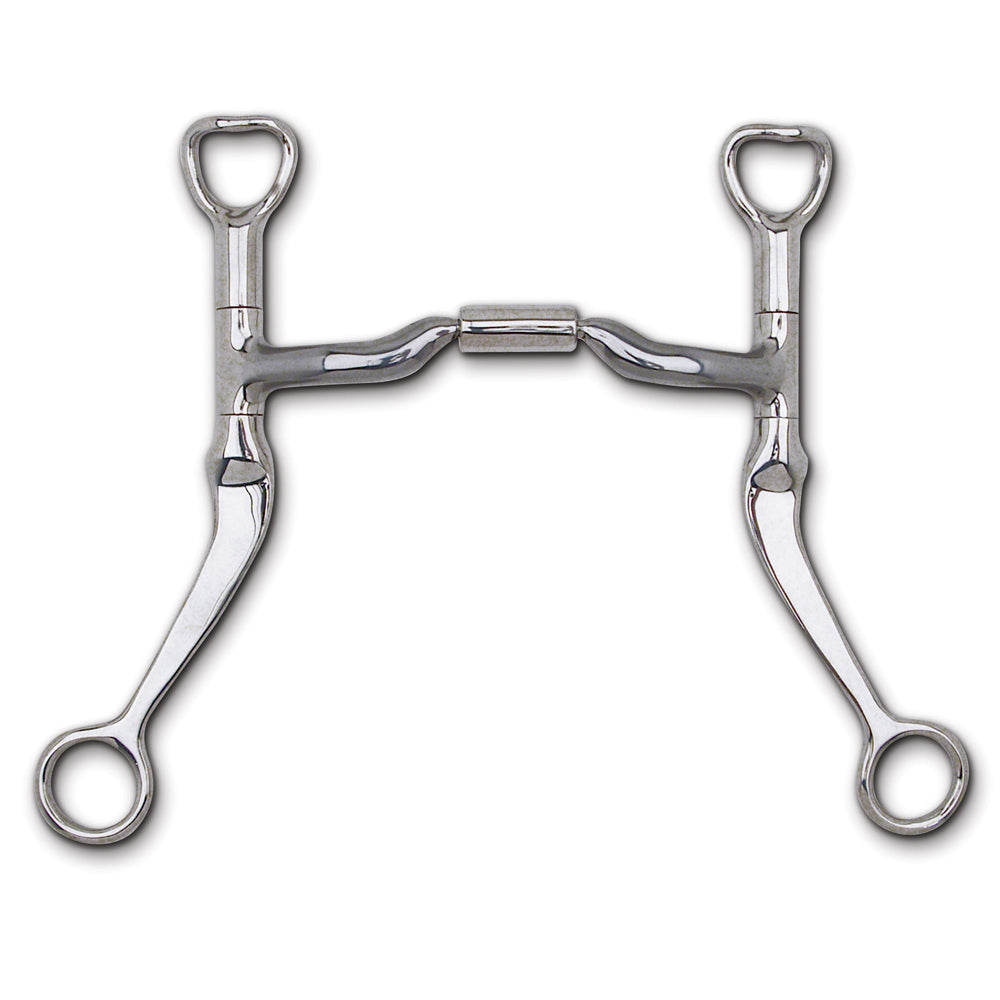 4 3/4 Inch Myler Flat Horse Bit Shank - Low Port Comfort Snaffle Bit for Gentle Control - Perfect for Trail Riding, Dressage & Training
