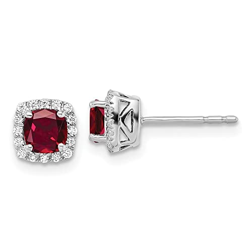 10k White Gold- Ruby