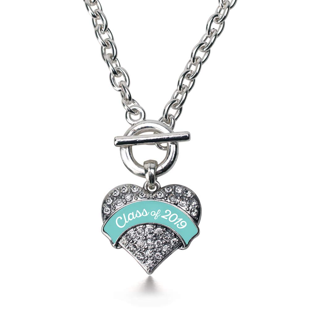 Inspired Silver - 18 Inch Sterling Silver Pave Heart Charm Necklace with Cubic Zirconia, Dainty Layering Jewelry for Women | Perfect for Valentine's Day, Anniversary Gifts & Everyday Elegance